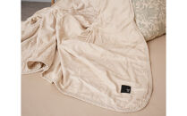 5重ガーゼキルトケット　シングル（カフェオレ・ベージュ）