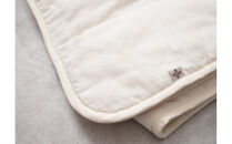 綿入りガーゼキルトケット　シングル（カフェオレ・ベージュ）