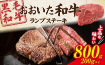 【黒毛和牛】 A4～A5等級 おおいた和牛 ランプステーキ 800g (200g×4枚) 赤身 BBQ 焼肉 厚切り モモ 国産 希少部位_2373R-3