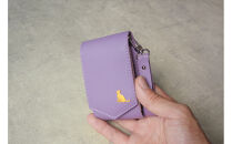 【パープル】毎日の“ときめき”を仕込めるリップケース　リップクリームホルダー　キーホルダーストラップ【ミラー付き・3本入る】