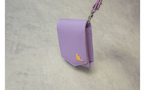 【パープル】毎日の“ときめき”を仕込めるリップケース　リップクリームホルダー　キーホルダーストラップ【ミラー付き・3本入る】