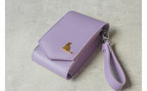 【パープル】毎日の“ときめき”を仕込めるリップケース　リップクリームホルダー　キーホルダーストラップ【ミラー付き・3本入る】