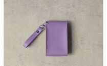 【パープル】毎日の“ときめき”を仕込めるリップケース　リップクリームホルダー　キーホルダーストラップ【ミラー付き・3本入る】