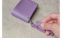 【パープル】毎日の“ときめき”を仕込めるリップケース　リップクリームホルダー　キーホルダーストラップ【ミラー付き・3本入る】