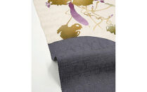 【游洛庵】手描友禅染帯「ろうけつ染め夕顔」名古屋帯仕立て付き［ 京都 帯 着物メーカー 桐生織 菱文様 人気 おすすめ プレゼント ギフト お取り寄せ 通販 送料無料 ふるさと納税 ］