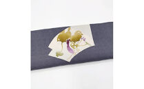 【游洛庵】手描友禅染帯「ろうけつ染め夕顔」名古屋帯仕立て付き［ 京都 帯 着物メーカー 桐生織 菱文様 人気 おすすめ プレゼント ギフト お取り寄せ 通販 送料無料 ふるさと納税 ］