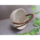 【信楽焼】つる付粉引無地花入れ・花瓶・　　花器 nha-044