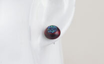 【嵯峩螺鈿野村】ルビーレッドアンバー フラグメントピアス｜京都 老舗 伝統工芸 漆器 ジュエリー［ 京都 老舗 伝統工芸 工芸品 アクセサリー ジュエリー ファッション 漆 人気 おすすめ 職人 お取り寄せ 通販 送料無料 ふるさと納税 ］