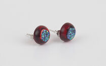 【嵯峩螺鈿野村】ルビーレッドアンバー フラグメントピアス｜京都 老舗 伝統工芸 漆器 ジュエリー［ 京都 老舗 伝統工芸 工芸品 アクセサリー ジュエリー ファッション 漆 人気 おすすめ 職人 お取り寄せ 通販 送料無料 ふるさと納税 ］