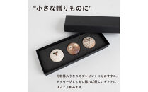 【信楽焼・明山】ちびふくろうマグネット3匹セット　hc-38_3set
