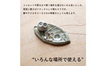 【信楽焼・明山】ひとみちびふくろうアロマリーフ　hc-34