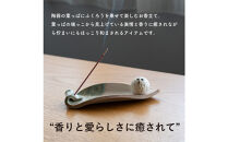 【ポイント交換専用】【信楽焼・明山】しろちびふくろう香立て　hc-36
