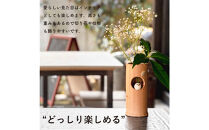 【信楽焼・明山】火色ふくろう丸花入　hc-32