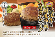 近江牛ハンバーグと近江牛と国産豚肉の合挽ハンバーグ詰合わせ 各180g×2個 合計4個 品川亭