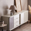 AGUERO&nbsp;アゲロ&nbsp;160cm&nbsp;サイドボード&nbsp;＜オークホワイト＞&nbsp;&nbsp;【モーブル】【大川家具】