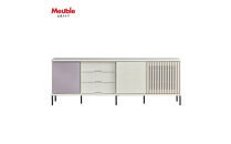 AGUERO&nbsp;アゲロ&nbsp;200cm&nbsp;サイドボード&nbsp;＜オークホワイト＞&nbsp;&nbsp;【モーブル】【大川家具】