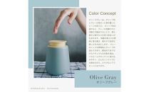 液体ソープ美濃焼ディスペンサー（オリーブグレー）