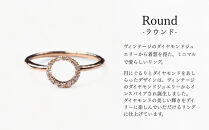 【KAORU】ラウンド&nbsp;ダイヤモンド&nbsp;リング&nbsp;/&nbsp;K10ピンクゴールド｜京都&nbsp;アクセサリー&nbsp;ブランド&nbsp;人気ジュエリー［&nbsp;デイリーユース&nbsp;肌馴染みの良いカラー&nbsp;上品&nbsp;サイズ選択可&nbsp;10～13号&nbsp;おすすめ&nbsp;ギフト&nbsp;プレゼント&nbsp;お取り寄せ&nbsp;送料無料&nbsp;］