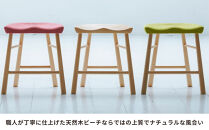 スツール ダイニングチェア 椅子 木製 1脚 2脚セット 4脚セット チェア 完成品 座面高さ45 軽量 ビーチ材 無垢材 北欧 おしゃれ リビングチェア 丸椅子 玄関 スツール 腰掛け 椅子 サイドテーブル 木の椅子 Coccole C224B 1脚