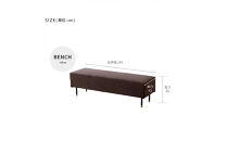ランプ&nbsp;幅140cm&nbsp;ソファベンチ&nbsp;アイランドソファ&nbsp;ブラウン&nbsp;【モーブル】【大川家具】