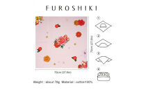 FUROSHIKI&nbsp;&nbsp;風呂敷&nbsp;ふろしき&nbsp;花詰め招き猫&nbsp;日本製&nbsp;70cm×70cm