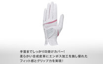 ゼクシオレディースグローブ&nbsp;GGG-X022WW両手用&nbsp;ホワイトピンク18cm