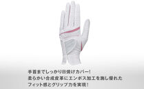 ゼクシオレディースグローブ&nbsp;GGG-X022WW両手用&nbsp;ホワイトピンク19cm