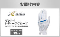ゼクシオレディースグローブ&nbsp;GGG-X022WW両手用&nbsp;ホワイトブルー19cm