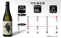 雪男&nbsp;純米酒&nbsp;雪男純米&nbsp;720ml&nbsp;美山錦&nbsp;超辛口&nbsp;雪男純米酒&nbsp;キャラクター&nbsp;15.5％&nbsp;アルコール&nbsp;お酒&nbsp;さけ&nbsp;酒&nbsp;お酒&nbsp;日本酒&nbsp;米酒&nbsp;辛口&nbsp;米&nbsp;旨み&nbsp;シャープ&nbsp;冷&nbsp;常温&nbsp;晩酌&nbsp;食中酒&nbsp;食前酒&nbsp;60％&nbsp;瓶&nbsp;青木酒造&nbsp;純米&nbsp;贈答品&nbsp;お祝い&nbsp;贈り物&nbsp;ご当地&nbsp;送料無料&nbsp;新潟県&nbsp;南魚沼市&nbsp;金田屋酒店