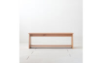 座面の下にモノが置けるシェルフベンチ&nbsp;オーク無垢材&nbsp;ベンチの他にもパソコンデスクやテレビボーとしても使えます