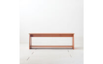 座面の下にモノが置けるシェルフベンチ&nbsp;チェリー無垢材&nbsp;ベンチの他にもパソコンデスクやテレビボーとしても使えます