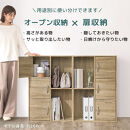 【完成品でお届け】多目的ラック〔扉付き・扉右側タイプ〕（グレー×ホワイト）2列&nbsp;カラーボックス&nbsp;2段&nbsp;3段&nbsp;扉付き&nbsp;A4&nbsp;木製&nbsp;雑誌&nbsp;コミック&nbsp;収納&nbsp;収納棚&nbsp;ラック&nbsp;扉付きカラーボックス&nbsp;おしゃれ&nbsp;AKANBR920134-R-GY