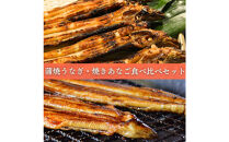 焼きあなご1串・蒲焼きうなぎ1尾食べ比べセット