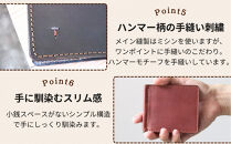 オイルドレザーのマネークリップ【ワイン】&nbsp;博多革工房&nbsp;Japlish&nbsp;|&nbsp;ジャプリッシュ