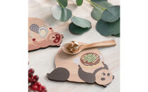 Ten＆O　木製プレートコレクション  ひろしまたぬき × ひろしまぱんだ　各1枚 合計2枚入り