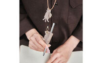 aonecoリール付きペンホルダー【ミモザイエロー】