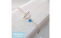 【Crystal Aqua Blue】シンプルボールブレスレット