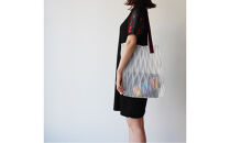 香川産プリーツバッグ・ヘリンボーン・ラージ［&nbsp;ブロンズ&nbsp;１点］軽やかで上品な透け感のあるショルダーバッグ