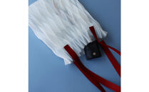 香川産プリーツバッグ・ヘリンボーン・ラージ［&nbsp;レッド&nbsp;１点］軽やかで上品な透け感のあるショルダーバッグ