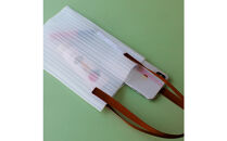 香川県産&nbsp;プリーツバッグ・ストライプ・スモール［&nbsp;ブロンズ&nbsp;１点］軽やかで上品な透け感のあるバッグ