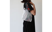 香川県産&nbsp;プリーツバッグ・ヘリンボーン・スモール［&nbsp;ブラック&nbsp;１点］軽やかで上品な透け感のあるバッグ