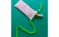 香川県産&nbsp;プリーツ&nbsp;ポシェット・ストライプ［&nbsp;グリーン&nbsp;１点］軽やかで上品な透け感のあるサコッシュ