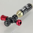 R250&nbsp;プリセット型CO2インフレーター&nbsp;&nbsp;ブラック/レッド&nbsp;空気圧計付&nbsp;仏式