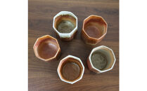 【信楽焼&nbsp;土の子窯皆川陶房】八角カップ&nbsp;穴窯焼成