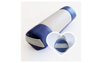 【特許・意匠取得／日本製】寝返りが整体になる《願えりまくらS》グレーネイビー