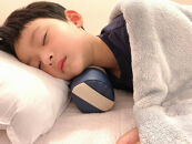 【特許・意匠取得／日本製】寝返りが整体になる《願えりまくらS》グレーネイビー