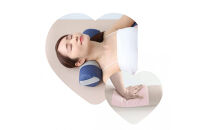 【特許・意匠取得／日本製】寝返りが整体になる《願えりまくらＭ》ピンクベージュ