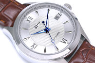 JIOS SEIRAN 日本製 自動巻き腕時計 メンズ 男性用 革ベルト ブランド ドレスウォッチ ジオス シルバー文字盤 × シルバー針 クロコ型押しベルト（ブラウン）