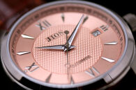 JIOS SEIRAN 日本製 自動巻き腕時計 メンズ 男性用 革ベルト ブランド ドレスウォッチ ジオス ビワマスサーモン × シルバー針 クロコ型押しベルト（ブラウン）