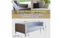 【開梱設置】PAZIO&nbsp;ソファ&nbsp;180cm　選べる張地と脚部素材（Cランク）